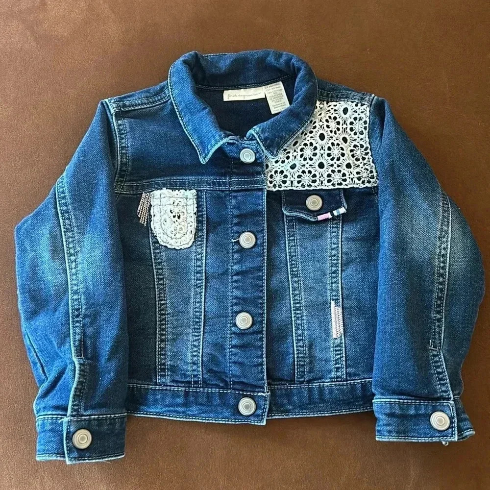 First Impressions Denim Jacket patchwork - Picture 1 of 6